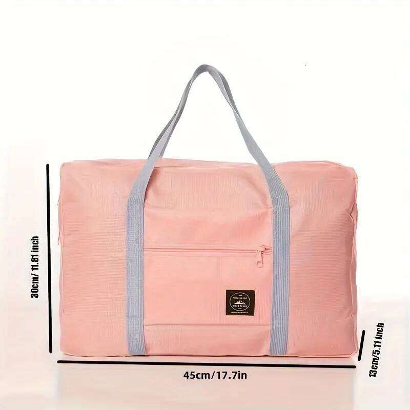 1 set of foldable large capacity travel expandable fitness bag, sports carry on, weekend check-in, luggage Y260225