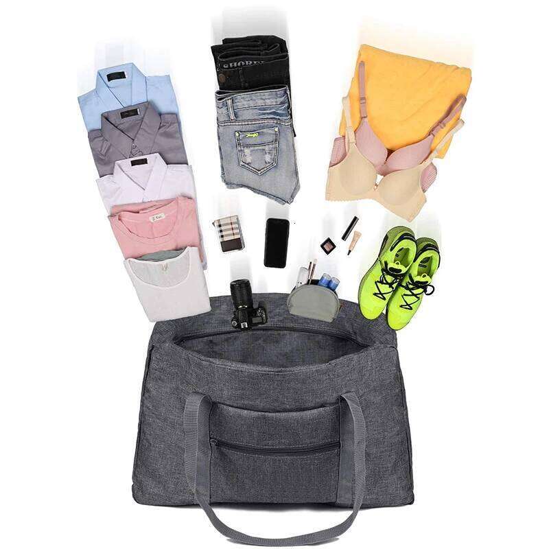 TINYAT Large Capacity Multicolor Women's Polyester Handbag Lightweight and Durable Foldable Travel Bag for Outdoor Travel. Y260225