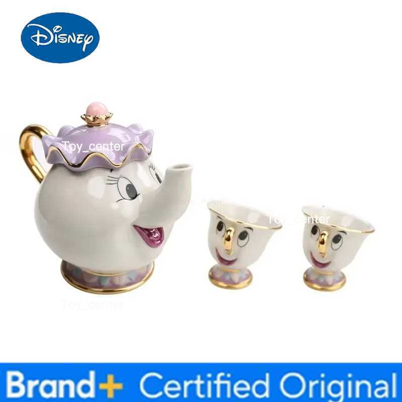 Disney Beauty And The Beast Teapot Cute Cartoon Coffee Pots Mug Mrs Potts Chip Cup Tea Pots Tea Cup Set Home Decor Ornament Gift H260225