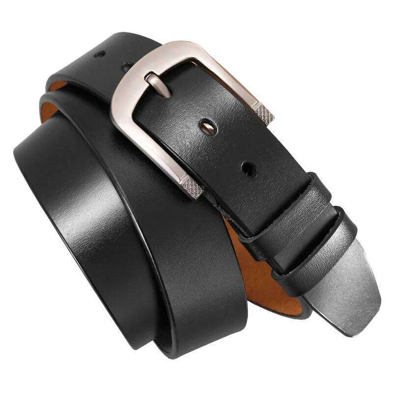 Large Size 105-140 150 160 170cm Genuine Leather Jeans Belt 3.8CM Cowhide Copper Buckle Waistband Casual Luxury Male Strap Cinto Y260225