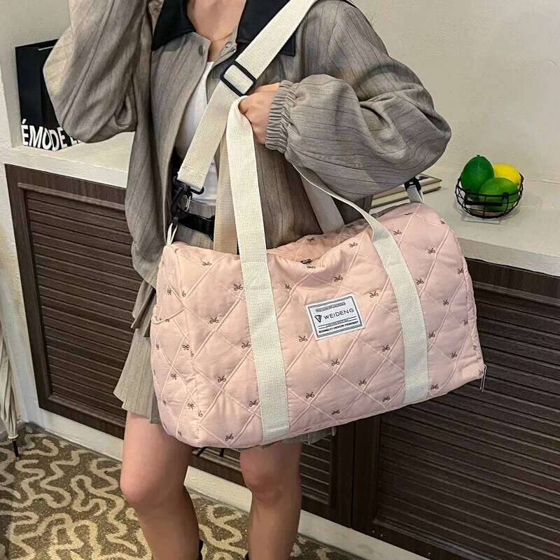 New Large Capacity Bow Printed Mummy Travel Portable Handbag Cross-body Diaper Maternity Bag for Mom Baby Y260225
