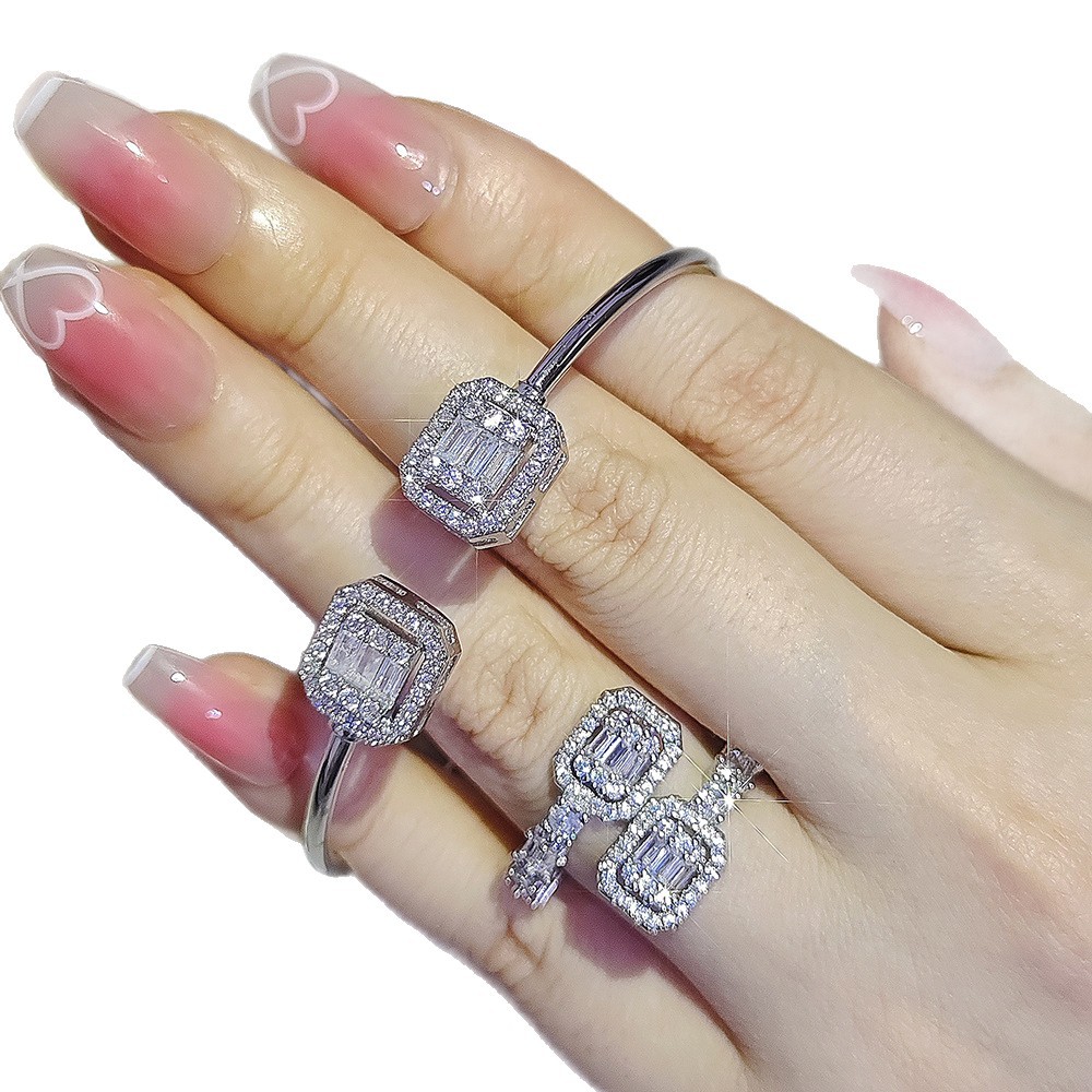 Global Best-Selling Cross-Border E-Commerce Light Luxury Ring and Bracelet Two-Piece Set for Women with Adjustable Design - view 5