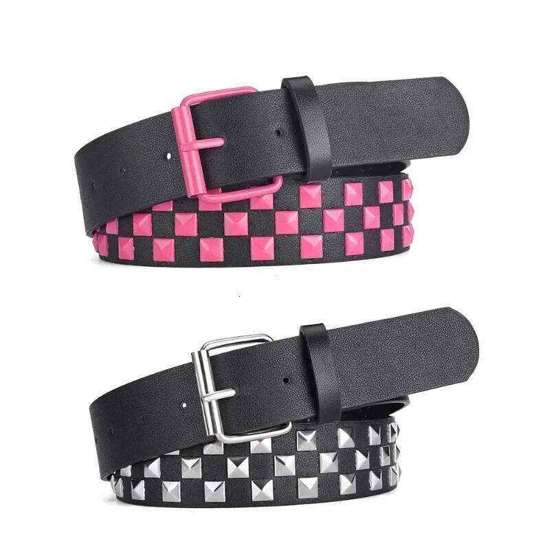 Width 3.8cm Hip-hop Punk Women's Belt Fashion Trend All-match Jeans Accessories Girdle Music Festival Y2k Girl Pu Waistband Y260225