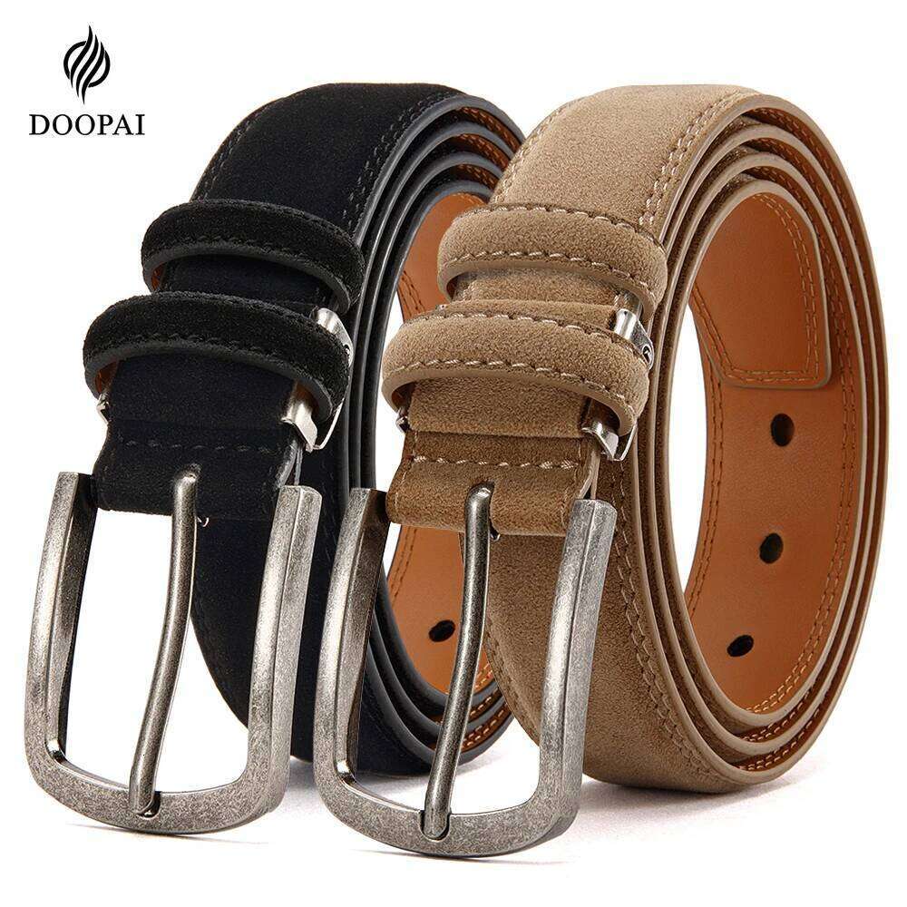 Men High Quality PU Leather LONG Large Pin Metal Automatic Buckle Multi style Belts Strap Male Y260225