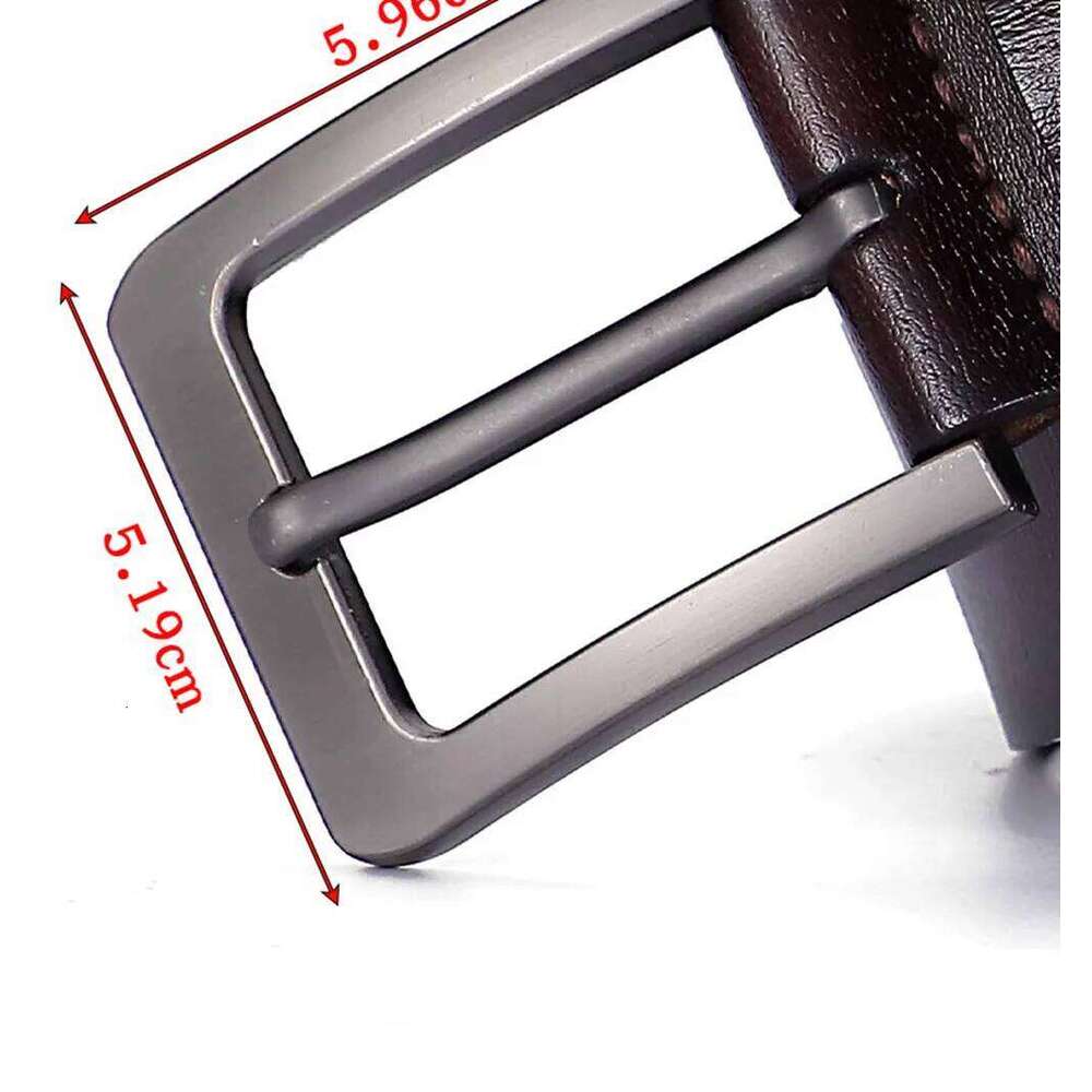New Business Leisure Men's Alloy Square Pin Buckle Male Famous Brand Luxury Designer Leather Jeans Belts for Men Y260225
