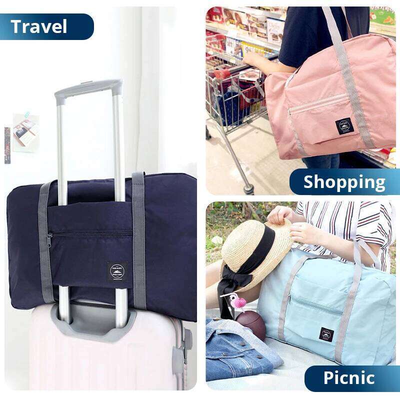 2 Pack Foldable Travel for Airlines Carry on Weekender Overnight Hospital Tote Gym Duffel Bag Women Men Y260225