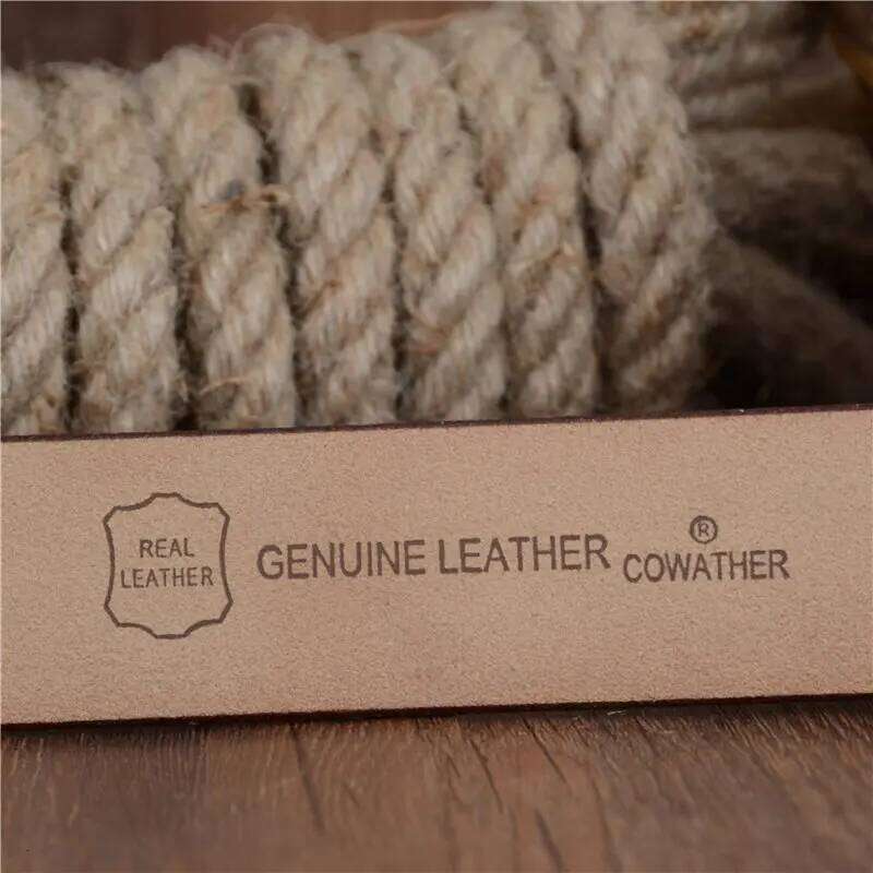 COWATHER new cow genuine leather mens belt for men high quality vintage style 100-130cm male strap ceinture homme Y260225