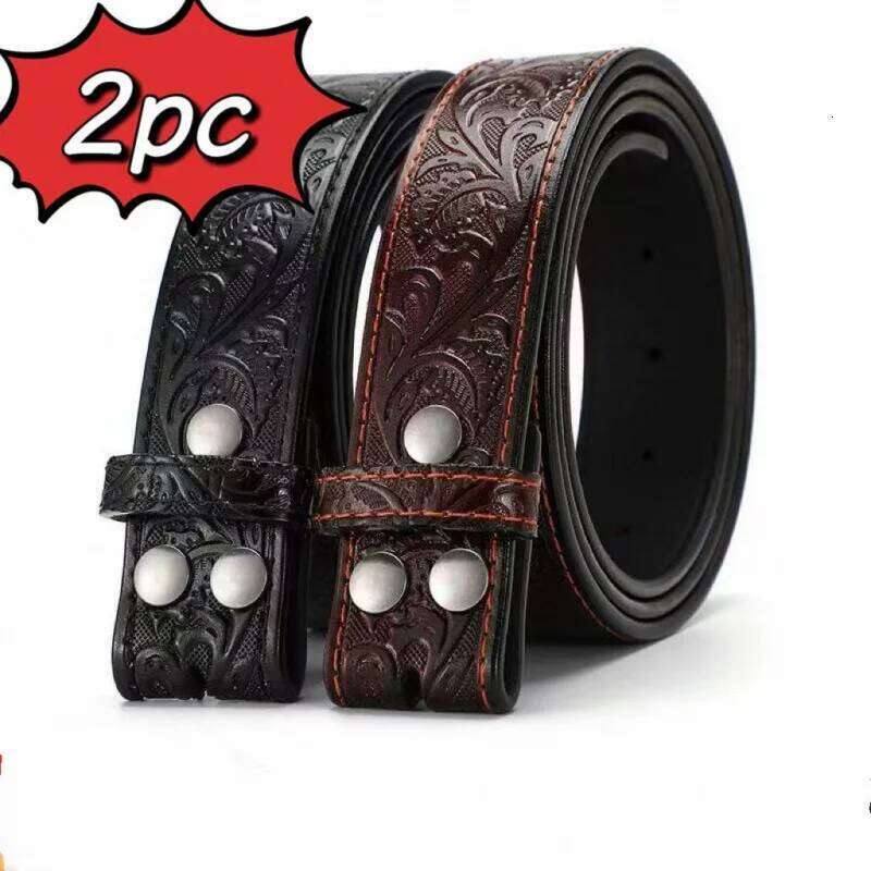 Genuine Leather Split Belt 1/2 PackagingWestern Design Suitable for Men WomenCowboys Cowgirls Gear - Sturdy and Durable Y260225