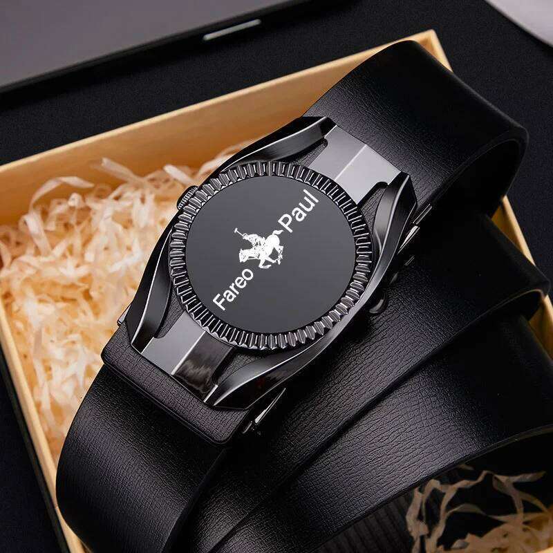 Men's Business Alloy Automatic Buckle Luxury Casual Belt High-Quality PU Leather Y260225