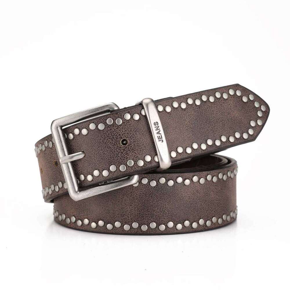 A Western-style PU leather for both men women, a classic and casual retro belt Y260225