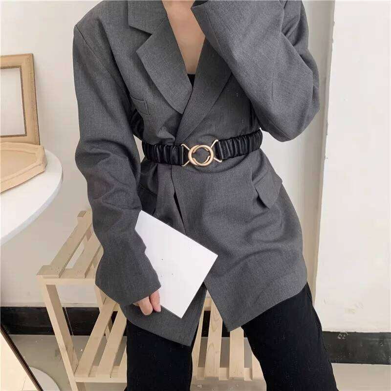Fashion corset Belt for women plus size elegant high-end luxury brands Elastic cummerbund Black Desiner Women's belt female Y260225