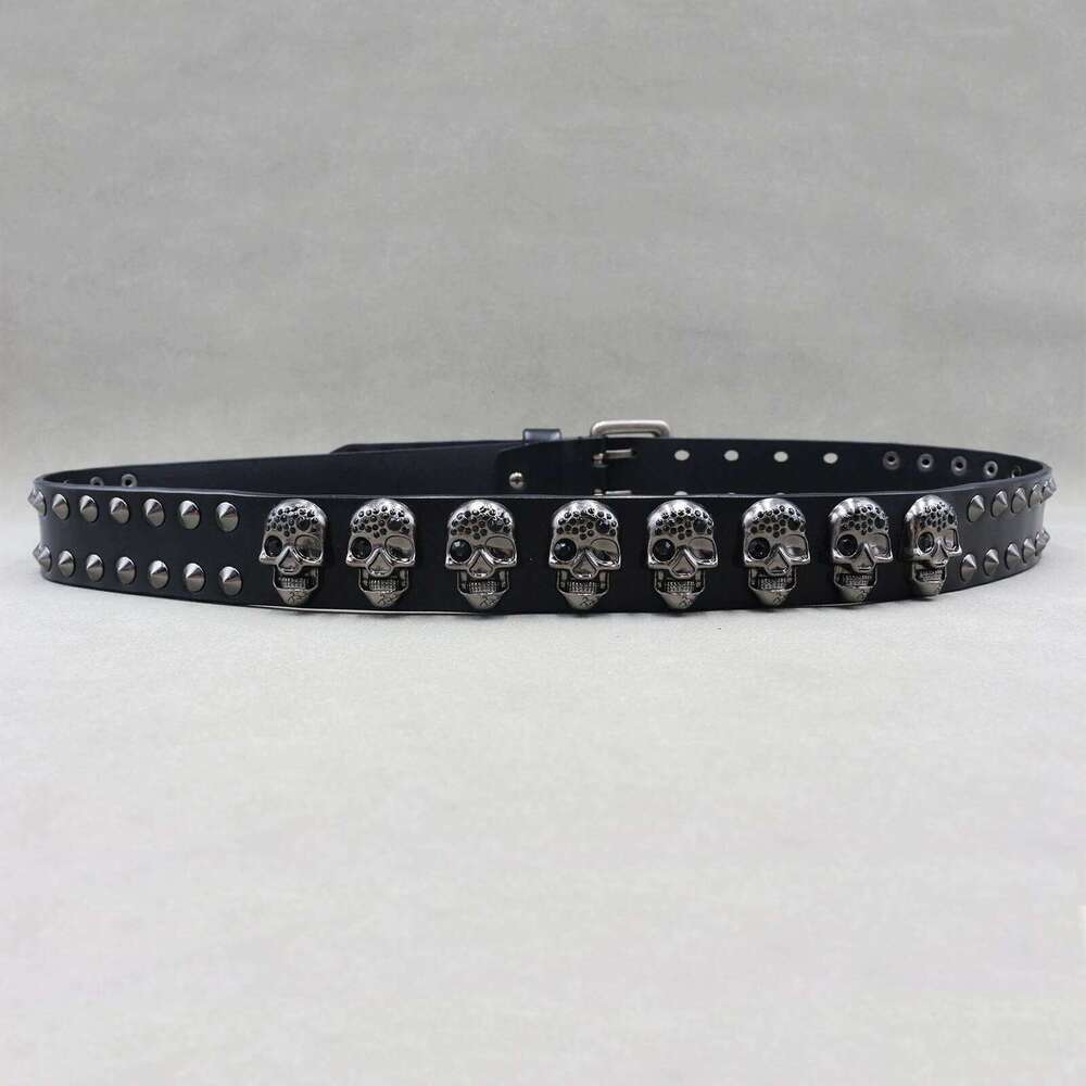 Heavy Metal Punk Belt Genuine Leather Hip Hop Belts For Men Cross Rivet Jeans male Strap Ceinture Homme designer belt Y260225