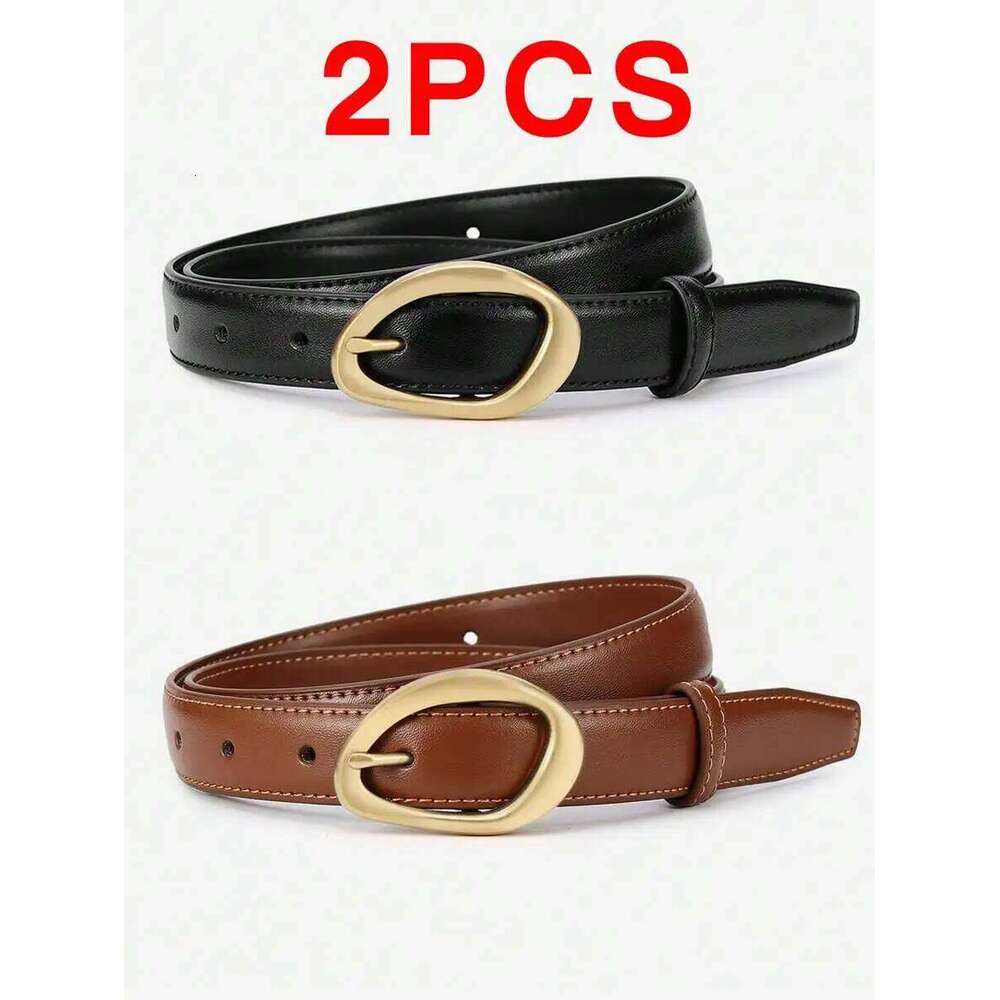 1/2pcs New Women's Needle Buckle Niche Korean Version Versatile Decorative Belt, Fashionable Paired With Jeans And Women Belts Y260225