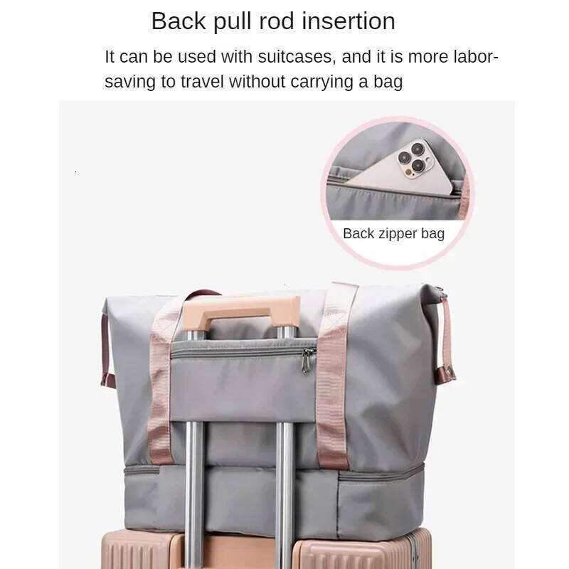 Sports Gym Large Capacity Light Dry Wet Handbags For Women Female Swimming Shoulder Fitness Outdoor Travel Bag Y260225