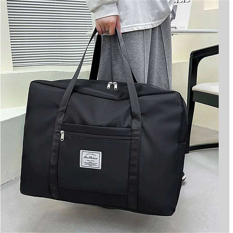Large Capacity Folding Bags Waterproof Luggage Tote Handbag Travel Duffle Gym Yoga Storage Shoulder Bag For Women Men Y260225