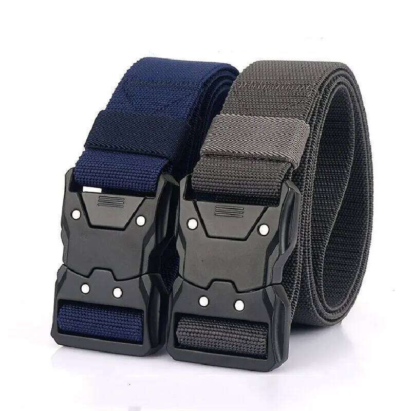1pcs Casual Outdoor Training Belt For Both Men And Women Classic Design Fashion With The Must Haves Tactical Quick Buckle Elasti Y260225