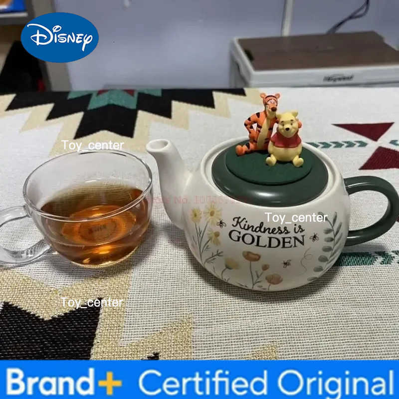 New Disney Tigge Winnie The Pooh Tea Pot With Tea Cup Coffee Brewing Cup Ceramic Material Electric Pottery Heating Birthday Gift H260225