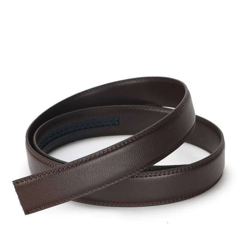 Men's Ratchet Replacement 3.5cm Genuine Leather without for 4cm Automatic Buckle Combo Belt Y260225