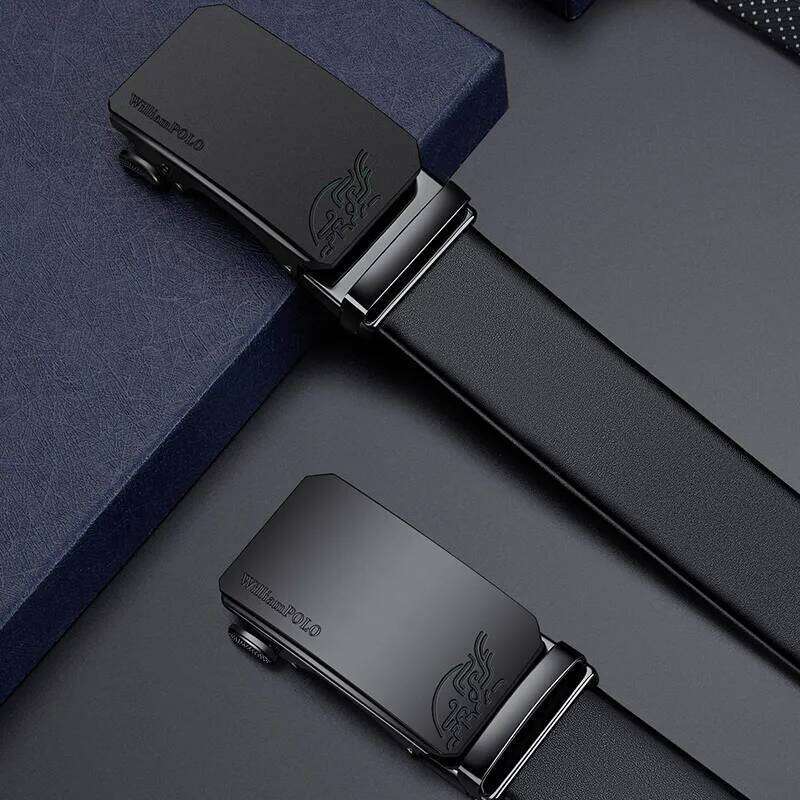 Men's automatic buckle simple casual pants belt, versatile formal belt Y260225