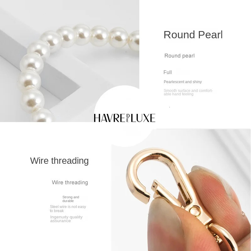 Pearl Chain Accessories Small Fragrant Wind Bag Messenger Shoulder Strap Diy Transformation Replacement Bag Chain Single Buy 260202 - view 3