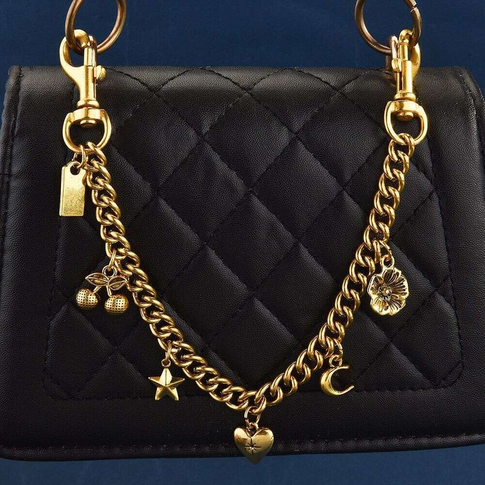 Alloy Electroplated Cherry Pendant, Modified Chain Extender, Vintage Exquisite Bag Accessory For Women