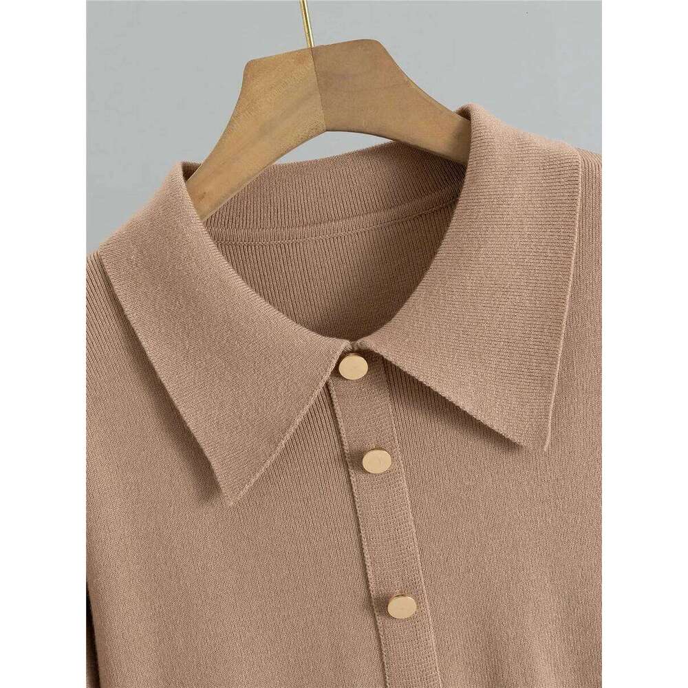 Elegant New Knit A-lined Slim Dress With Belt Korean Design Polo Neck Knitwears Solid Vestidos Fall Winter Long Sleeve Dresses XJ260225