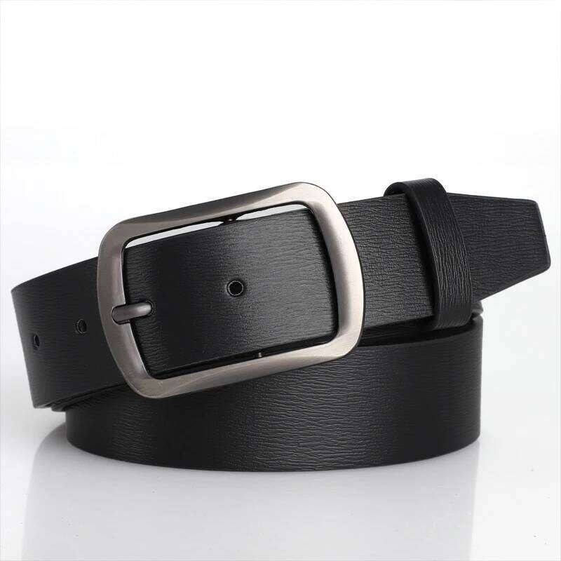 New Fashion Men's Metal Pin Buckle Belt Leisure Business Accessory Designer Belts For Jeans Waist Strap Plus SizeFor Ideal Gift Y260225