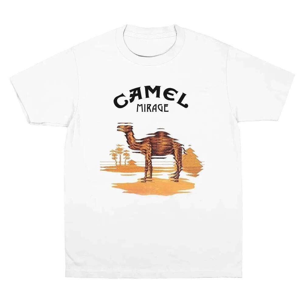 Retro Car Camel Cigarettes T-Shirt Vintage Cotton Tops Tees Short Sleeve Casual Streetwear Men Women Loose Harajuku Clothing C260225