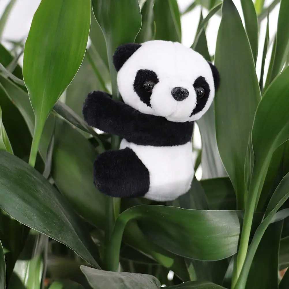 Finger Panda Clips Home Decoration Plant Pots Bonsai Craft Decor Panda Curtain Holder Stand Note Memo Clips Photo Holder Chinese H260225