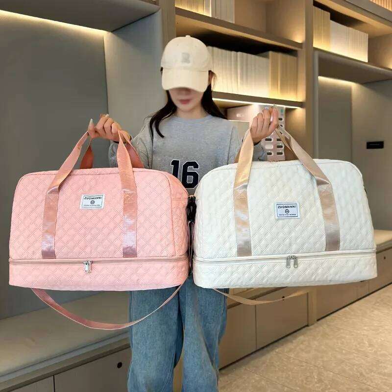 Lightweight Large Capacity Luggage Travel Duffle Gym Tote Shoulder Bag for Weekender Overnight & Sports Use Y260225