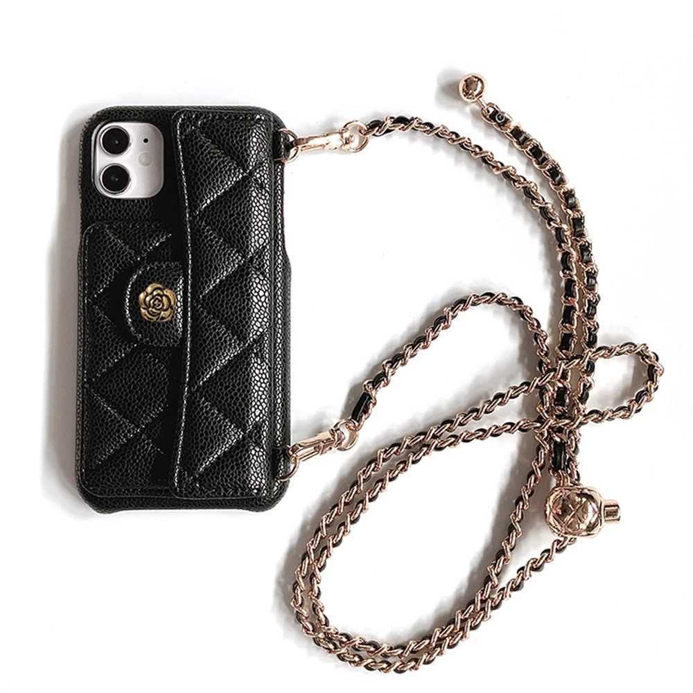 3D Floral Quilted Leather Wallet Phone Case with Dual Chain Crossbody Strap for iPhone 14-17 Pro Max PlusT260225