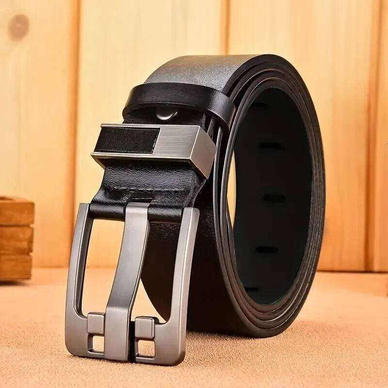 Genuine Leather For Men's High Quality Buckle Jeans Cowskin Casual Belts Business Cowboy Waistband Male Fashion Designer 2024New Y260225