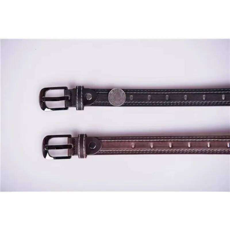 Fashion High Grade Waist Belts Boys Students Jeans Leather Strap Pin Buckle Teens Children Kids Hole Belt Y260225