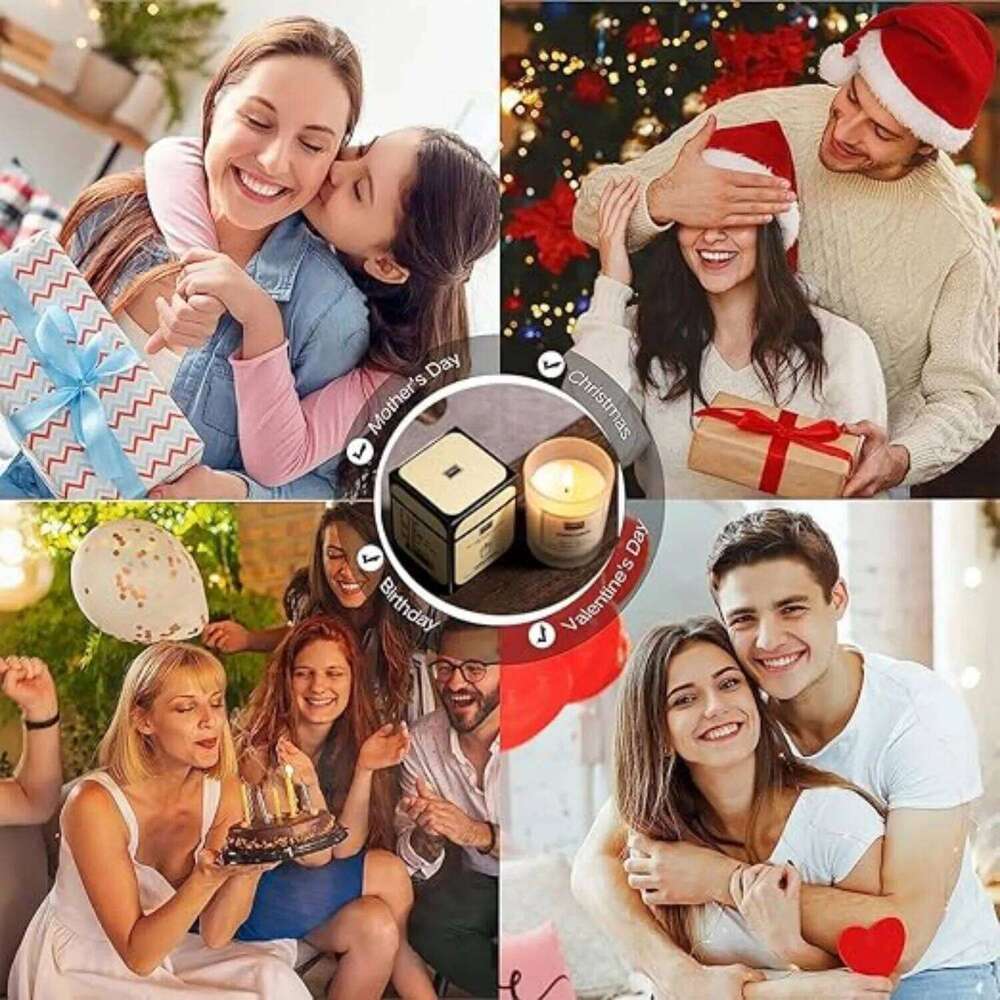 Polished smokeless fragrant glass cup plant wax, candles, scented jar candles H260225