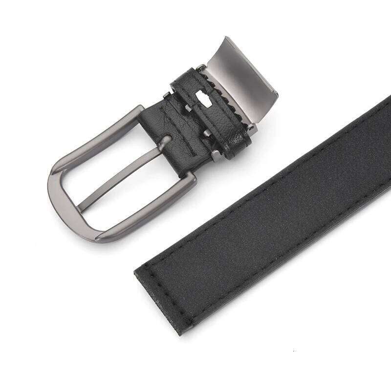 Fashionable Alloy Pin Buckle PU High Quality Men's Formal Occasion Business Belt Trendy Unisex Gift Y260225