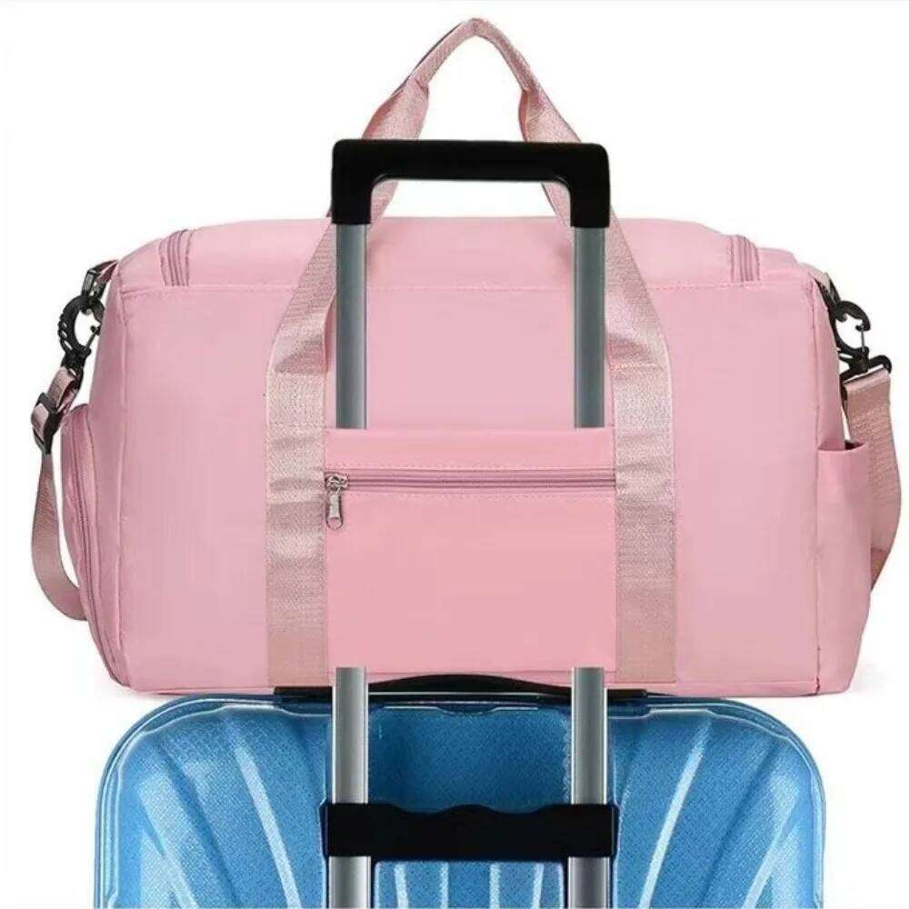 Oxford Travel Luggage Foldable Multi-functional Nylon Duffle Bag Solid Color with Shoe Compartment Large Capacity Handbag Y260225