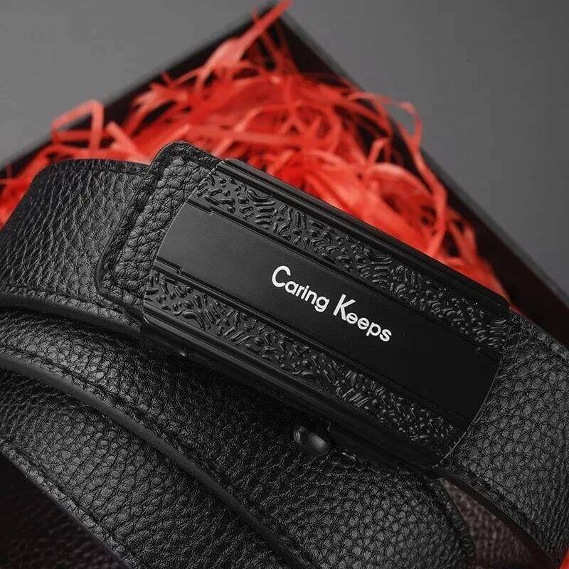 1pc Fashion Business Men'S Genuine Luxury Brand Automatic Buckle PU Leather Soft With Cargo Pants Jeans Belt Y260225