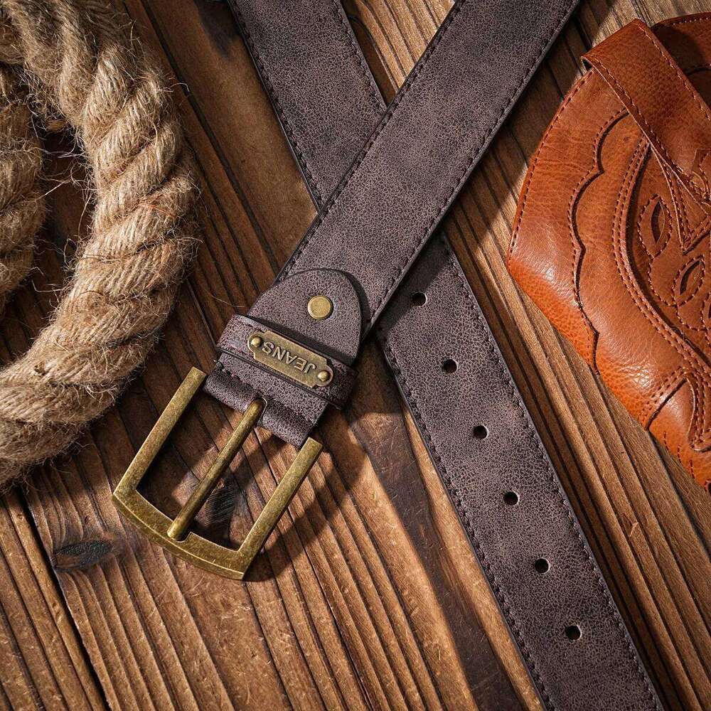A Western-style PU material for both men women, a casual, retro and classic personalized belt Y260225