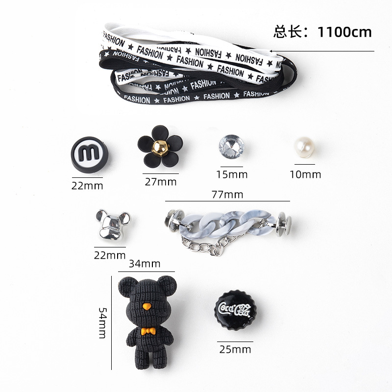 Removable Luxury DIY Shoe Charms Clog Sandals Accessories Detachable Shoe Buckles Decorations For Hole Slippers