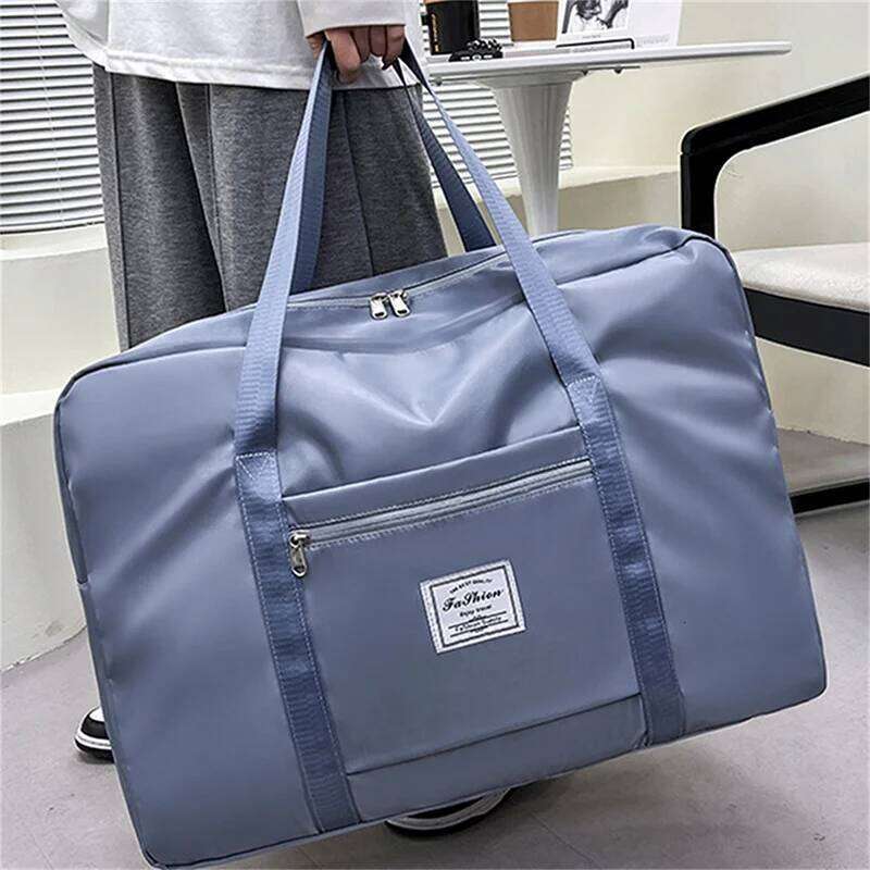 Large Capacity Folding Bags Waterproof Luggage Tote Handbag Travel Duffle Gym Yoga Storage Shoulder Bag For Women Men Y260225