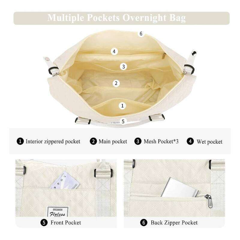 Trend Leisure Travel Handbag Large-capacity Waterproof Sports Fitness Bags Diamond Grid Pattern Women's Duffel Bag Totes Y260225