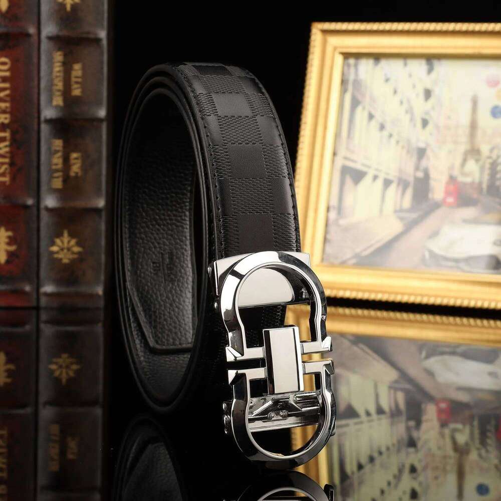 2025 Hot Selling Men's Belt Genuine Leather Automatic Buckle, Luxury High Quality Waistband for Business & Casual Wear Y260225