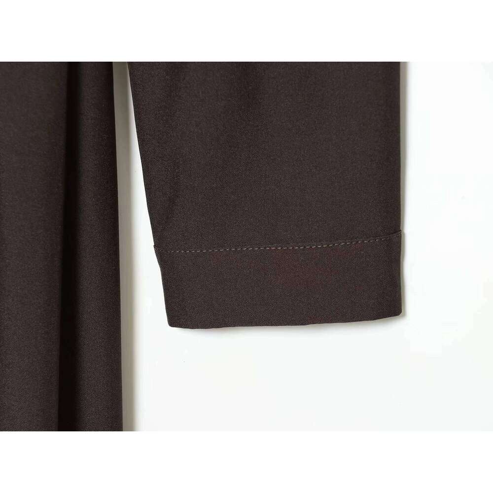 2025 Autumn New Women's Casual Fashion Sweet Temperament With Belt Shirt-style Lapel Long-sleeved Mid-length Dress XJ260225