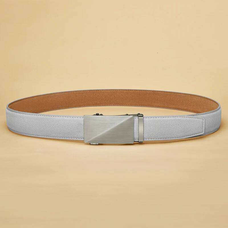 Men's fashionable business belts Genuine luxury brand metal alloy buckle High quality soft belt with casual pants jeans Y260225