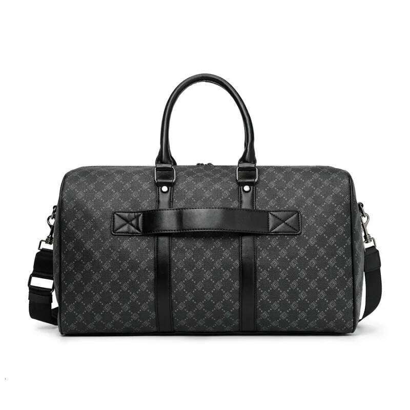 New Fashion Handbags Travel Totes Plaid Printed Business Trip Handbag For Men Large Capacity Crossbody Duffel Bags Y260225