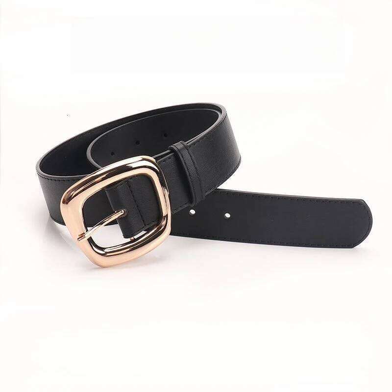 New Versatile Trapezoidal Buckle Wide Women's Fashionable Commuting Casual Style Paired with Jeans Clothing Belt for Women Y260225