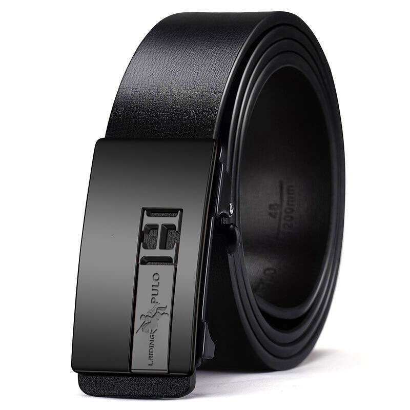 Paul Genuine Leather Belt For Men, Automatic Buckle, Trendy Versatile Casual Belt, Pure Cowhide, Youth Extended Length