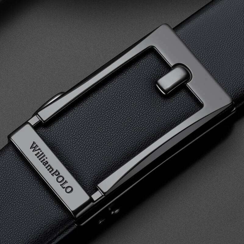 Men's leather waist fashionable, automatic buckle, versatile belt, casual pants belt with adjustable straps Y260225