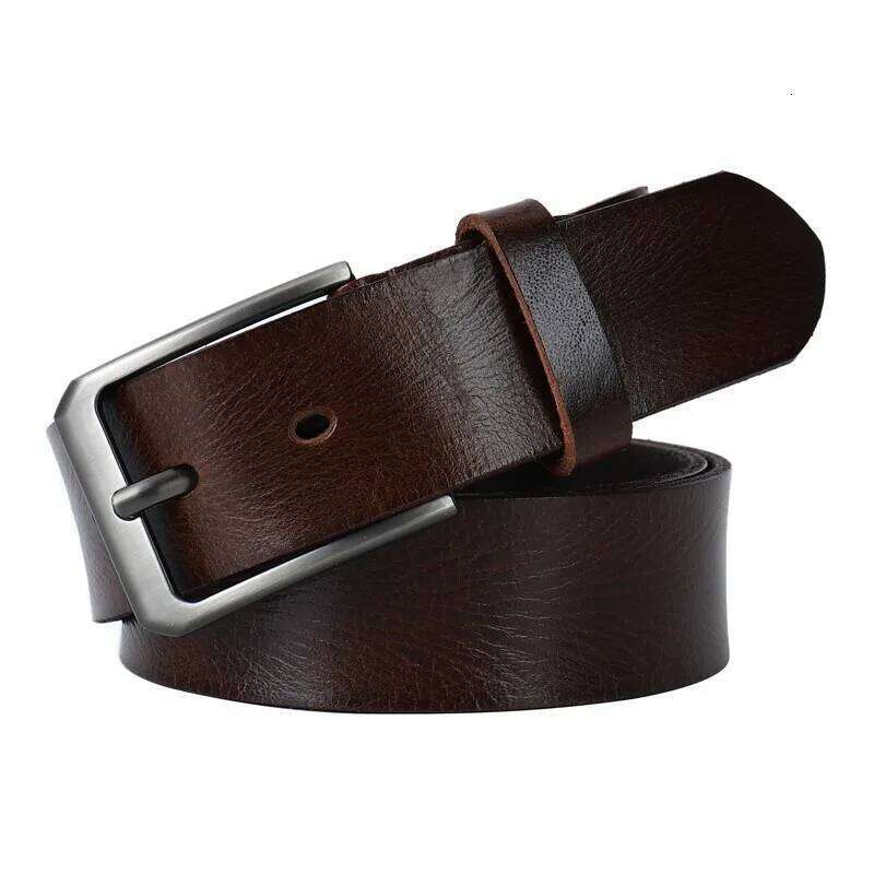 Leather for Men's First Layer Cowhide Needle Buckle Retro Casual Business New Plant-tanned Pants Designer Belt luxury Y260225