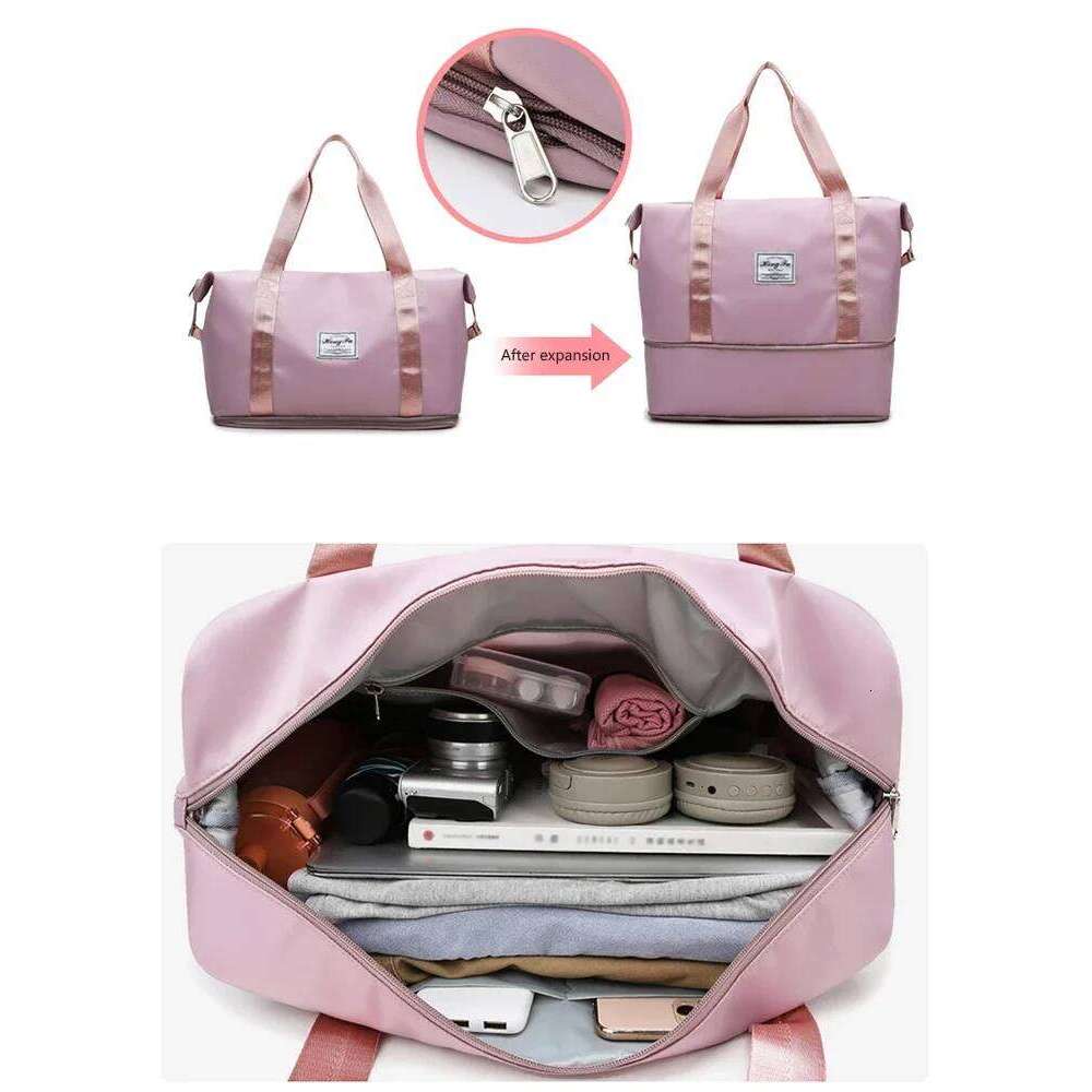 Carry On Travel Duffle Bag Waterproof Sports Gym Tote Bags for Women Large Capacity Storage Luggage Handbag Y260225